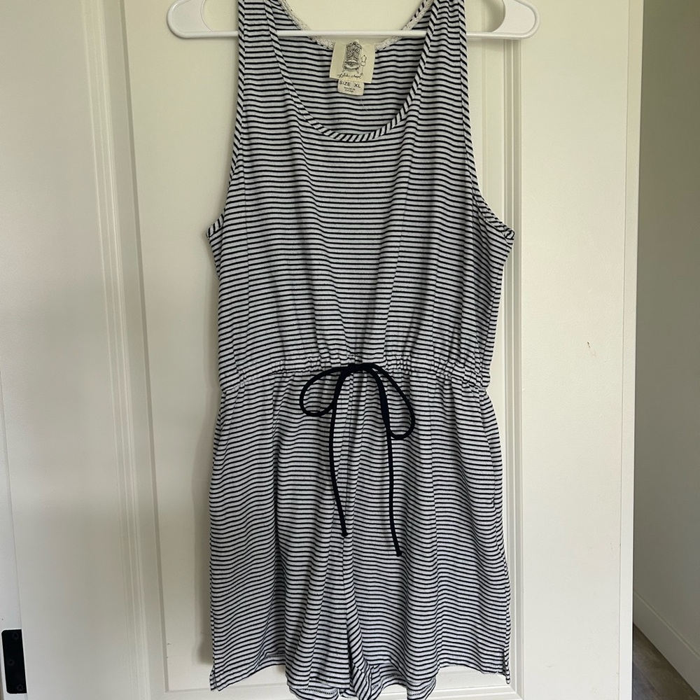 Striped Black and White romper